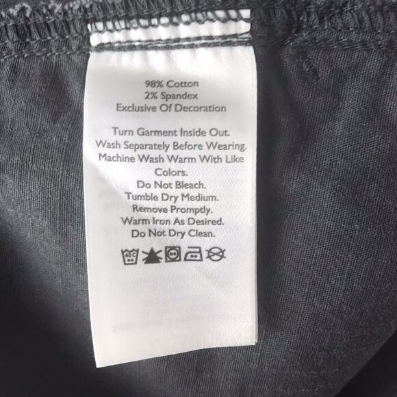 Eddie Bauer Canvas Pants Crop Tapered Mid Rise Dark Gray Pockets Hiking Size 6 - Picture 9 of 9